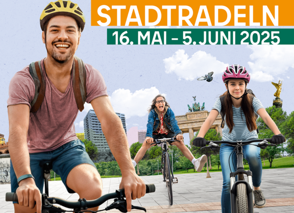 Social Media Motiv STADTRADELN 2025 STADTRADELN 16. Mai bis 5. Juni 2025 Radfahrende