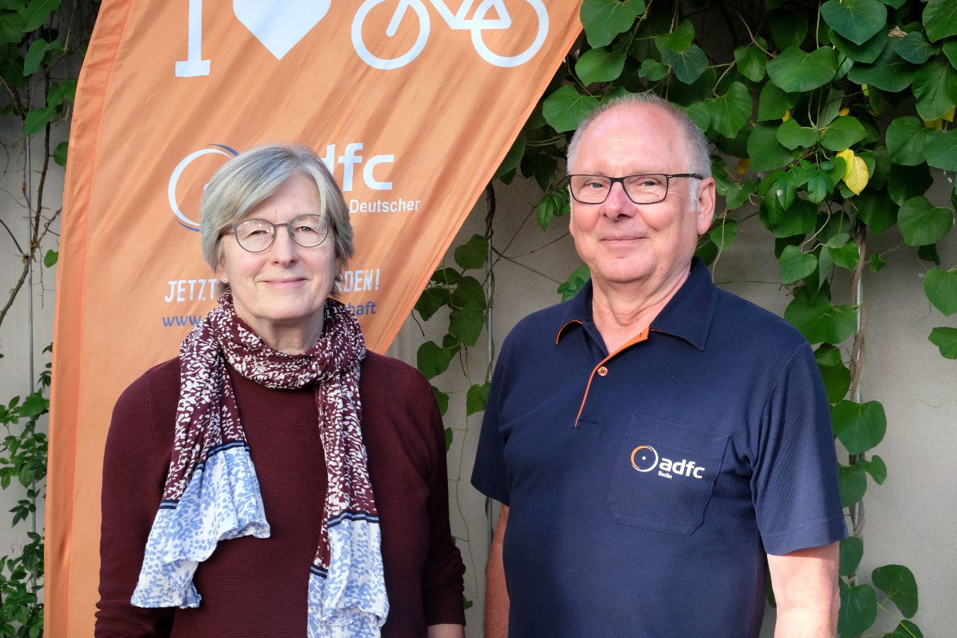 Eberhard Brodhage und eure Hannelore Lingen, Vorsitzende des ADFC Berlin