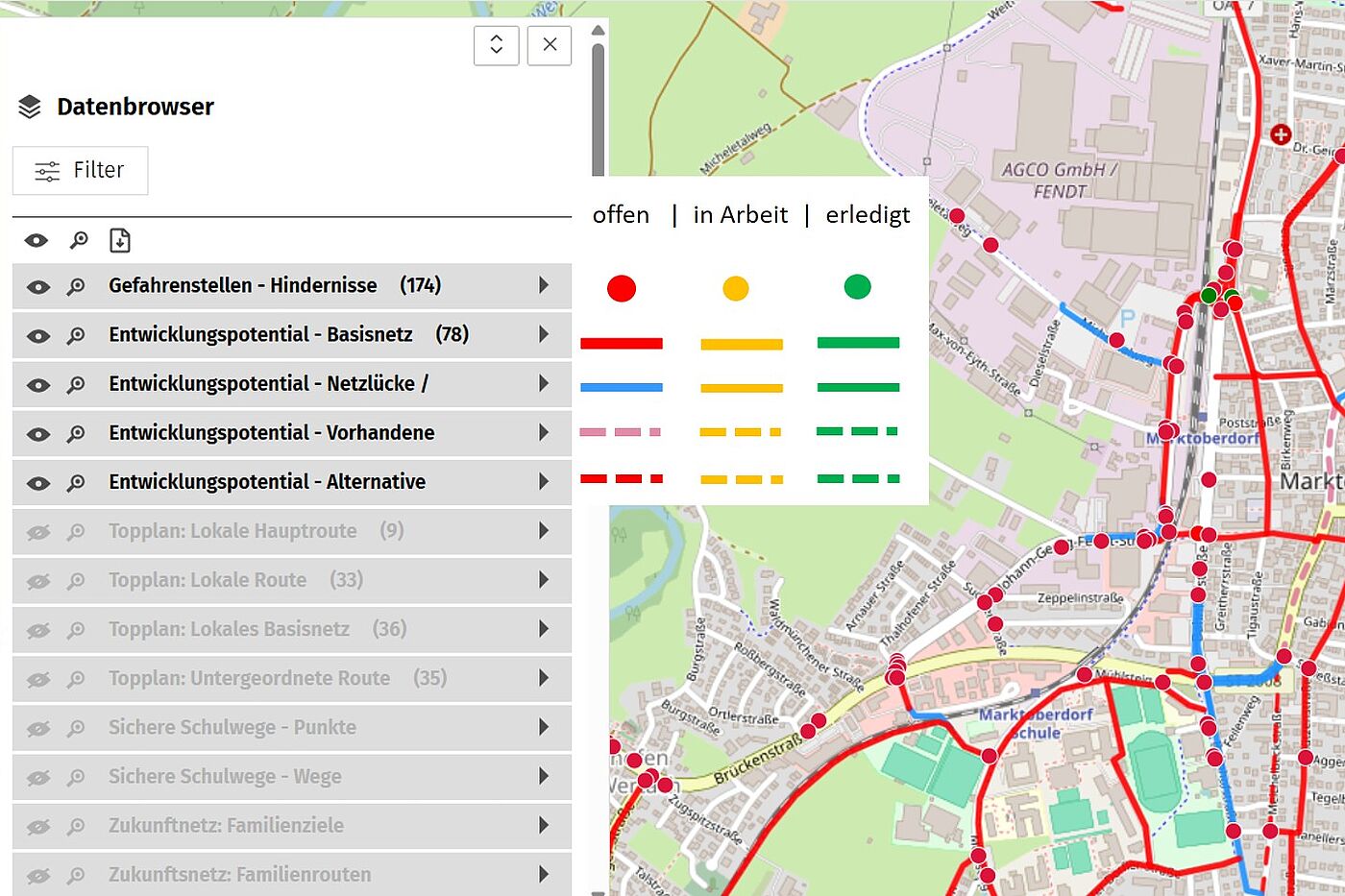 Umsetzung in Umap Legende