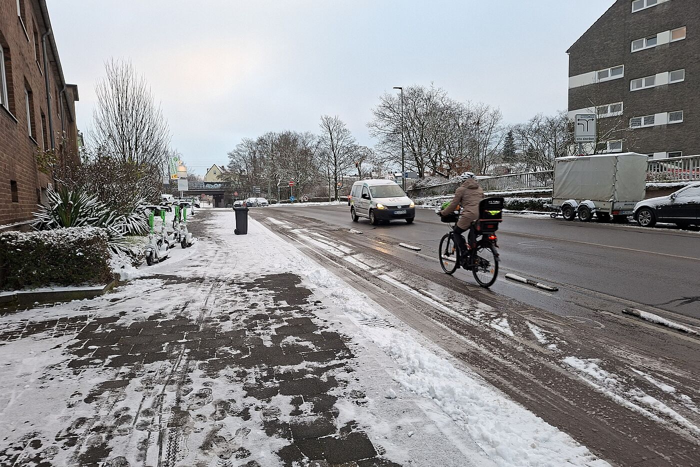 Stephanstraße: Hier muss auch geräumt werden.