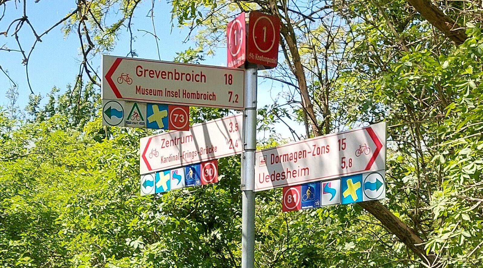 Knotenpunkt 1 an der Grimlinghauser Brücke